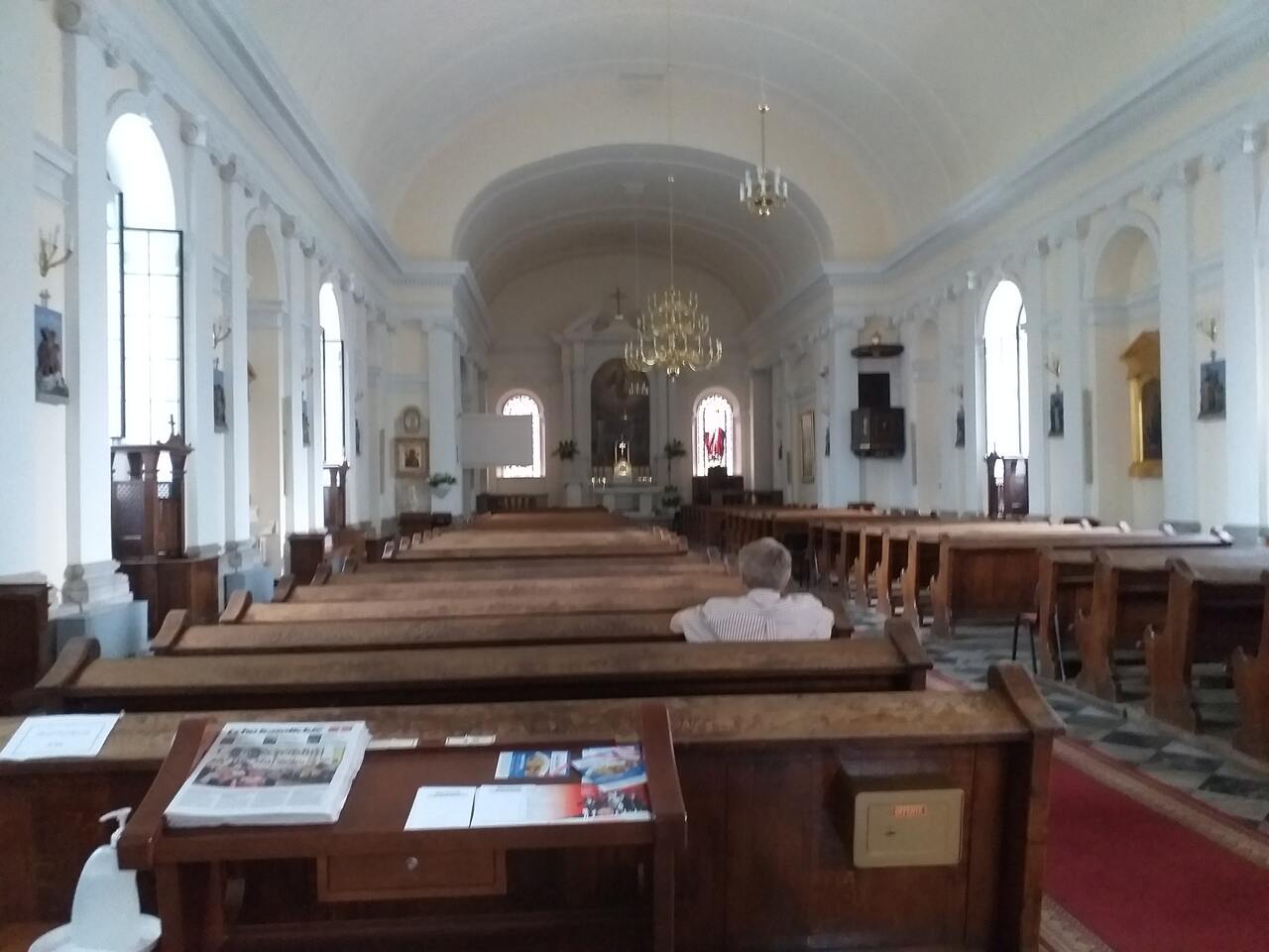 Wnętrze kościoła w Kocku